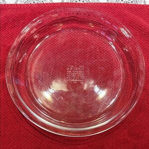 PYREX Clear  10 inch Glass Pie Dish - Transparent Vintage